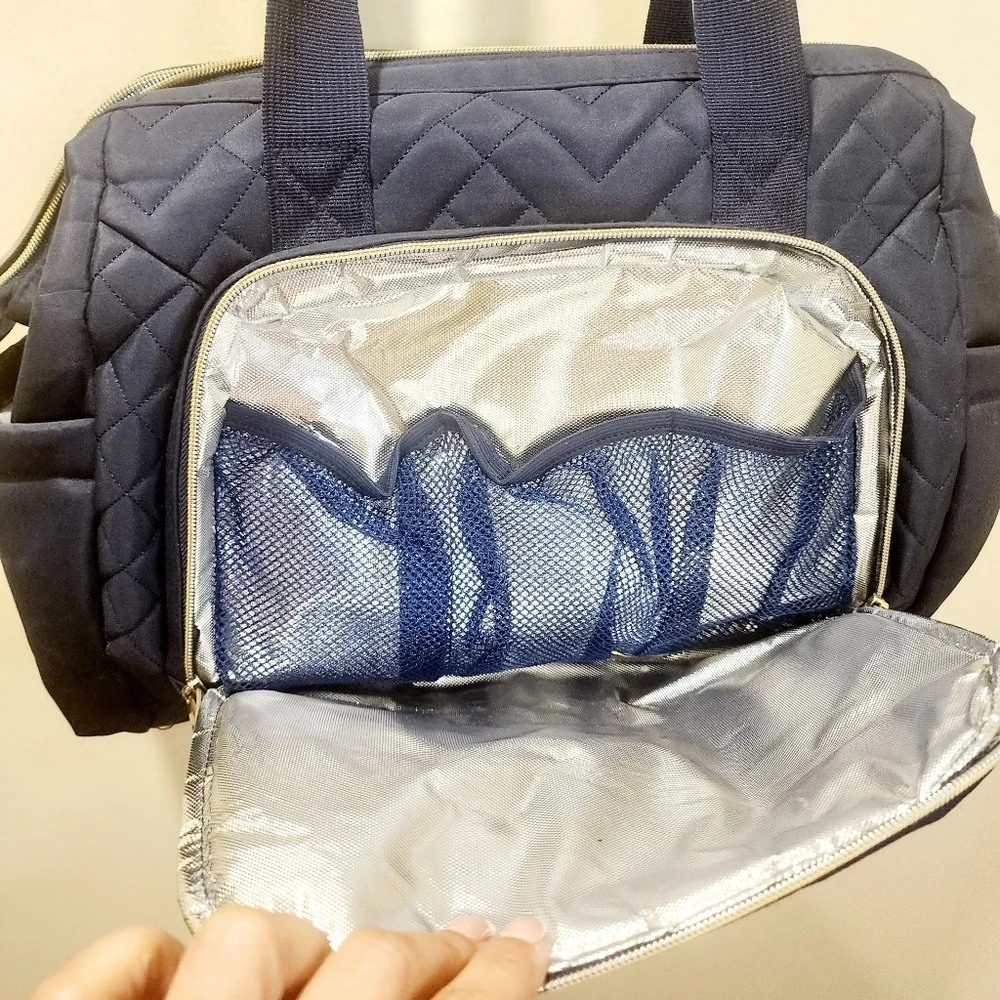 Fisher price Blue Quilted Handbag Diaper bag